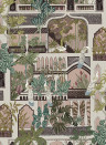 Josephine Munsey Wallpaper Peacock Arches - Blush/ Pink