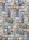 Rebel Walls Papier peint Tiny House Numbers - Colorful