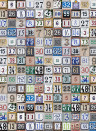 Rebel Walls Wallpaper Tiny House Numbers - Colorful