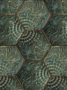 Rebel Walls Carta da parati Hexagon Tiles - Emerald