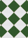 Rebel Walls Wallpaper Checkered Tiles - White/ Green