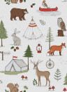 Rebel Walls Wallpaper Camping Trip Mini - Nature