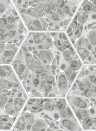 Rebel Walls Papier peint Marbled Hexagon Tiles - Grey