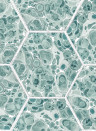 Rebel Walls Papier peint Marbled Hexagon Tiles - Green