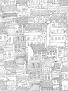 Rebel Walls Papier peint Dream Town - Graphite