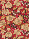 Sanderson Carta da parati Amara Butterfly - Cinnabar/ Ink Black