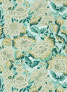 Sanderson Carta da parati Amara Butterfly - Bamboo/ Fountain Green