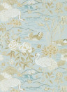 Sanderson Wallpaper Crane and Frog - Sky/ Honey