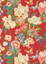 Sanderson Tapete Emperor Peony - Cinnabar Red