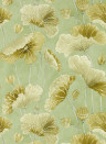 Sanderson Papier peint Lotus Leaf - Oriental Green/ Olive