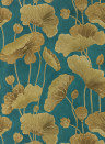 Sanderson Papier peint Lotus Leaf - Midnight/ Copper