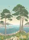 Osborne & Little Wandbild Coastline - Aqua
