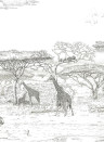 Isidore Leroy Carta da parati panoramica Vallee du Rift Grisaille - Panel B