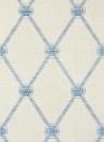 Thibaut Tapete Turnberry Trellis - Beige and Blue