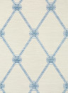 Thibaut Wallpaper Turnberry Trellis - Beige and Blue