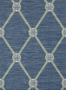 Thibaut Tapete Turnberry Trellis - Navy