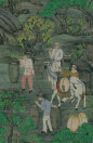 Arte International Wallpaper Toile de Tibet - Moos