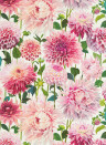 Harlequin Wallpaper Dahlia - Blossom/ Emerald/ New Beginnings