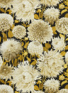 Harlequin Wallpaper Dahlia - Fig Blossom/ Nectar/ Black Earth