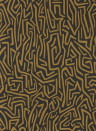 Harlequin Wallpaper Melodic - Gold/ Black Earth