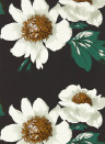 Harlequin Wallpaper Paeonia - Black Earth/ Fig Leaf/ Gold