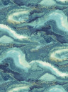 Harlequin Wandbild Reflected Obsidian - Azurite
