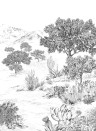 Isidore Leroy Mural Succulentes Grisaille - Panel A