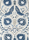 Thibaut Wallpaper Lewis - Blue and Beige