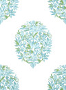 Thibaut Tapete Ridgefield - Green and Spa Blue