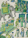 Manuel Canovas Wallpaper Kalinda - Bleu de Prusse