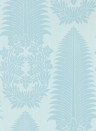 Zoffany Tapete Marsdens Palm Damask - Blue Stone