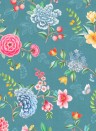 Florale Tapete Goodevening von Eijffinger - Blau/ Pink