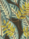 Elitis Wallpaper Alocasia Schwarz /Petrol