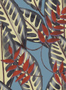 Elitis Wallpaper Alocasia Blau/ Rot