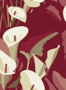 Florale Tapete Arum von Elitis - Rot/ Beige