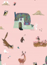 KEK Amsterdam Carta da parati Forest Animals - Pink