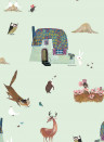 KEK Amsterdam Wallpaper Forest Animals Green