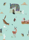 KEK Amsterdam Wallpaper Forest Animals Mint