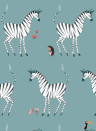 KEK Amsterdam Wallpaper Zebra Petrol