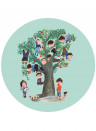 KEK Amsterdam Papier peint panoramique Apple Tree Circle - Multicolor - Durchmesser 1,425m