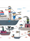 KEK Amsterdam Mural Holland America Line Multicolor - 3.896m Breite