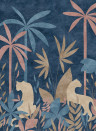 Isidore Leroy Papier peint panoramique Paradis Des Tigres Nocturne Multicolor - Bahnen 1/2/3
