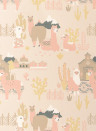 Majvillan Wallpaper Lama Village Light Sunny Pink