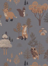 Majvillan Wallpaper Deep Forest Midnight & Blue