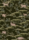 MINDTHEGAP Wallpaper Countryside Black/ Green/ Taupe