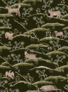 MINDTHEGAP Wallpaper Countryside Black/ Green/ Taupe
