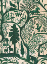 Mindthegap Papier peint The Enchanted Woodland - Green/ Taupe