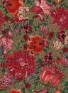 MINDTHEGAP Wallpaper The Flowering Red/ Green