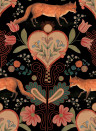 MINDTHEGAP Wallpaper The Vixen Black/ Red/ Orange/ Green