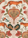 MINDTHEGAP Wallpaper The Vixen Taupe/ Red/ Orange/ Green